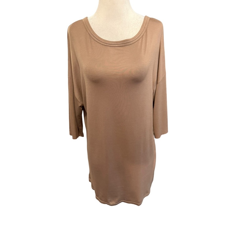 AG Adriano Goldschmied Women New Cork Lyocell Tunic Top 3/4 Sleeve Small NEW